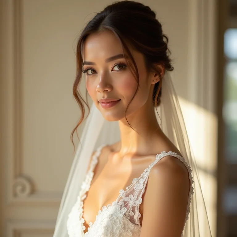 Vestido de noiva ideal para o tom de pele